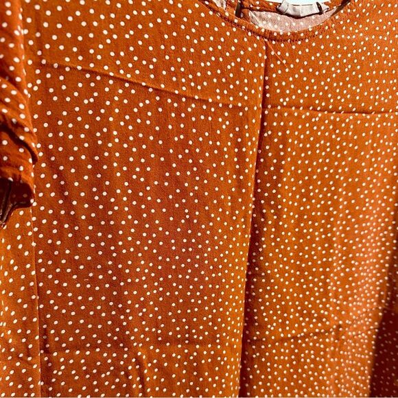 Ces Femme Orange Flutter Sleeve Blouse (667) - Picture 2 of 4